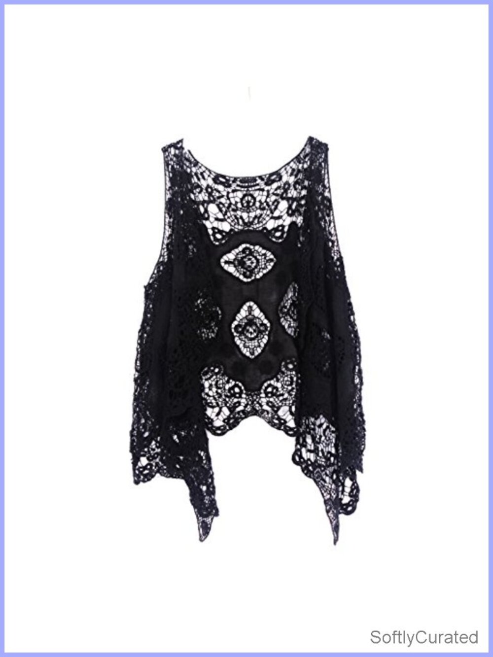 Open Stitch Crochet Cardigan Boho Sleeveless Cotton Vest